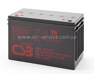 Аккумуляторная батарея Eaton CSB 12V 138Ah (XHRL12475WFR) Аккумуляторная батарея Eaton CSB 12V 138Ah (XHRL12475WFR)
