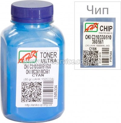 +   OKI C310/ 330/ 510   80 Cyan (1505338) ULTRA COLOR