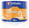  DVD Verbatim 4.7Gb 16X Wrap-box 50pk Extra MATT SILVER (43791)
