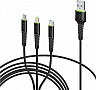 ���� ������ USB 2.0 AM to Lightning + Micro 5P + USB-C 1.4m CBFLEXU1 bl Intaleo (1283126487521)