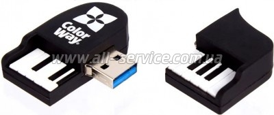 e ColorWay Piano 64GB 3.0 Black (CW-USBPO64)