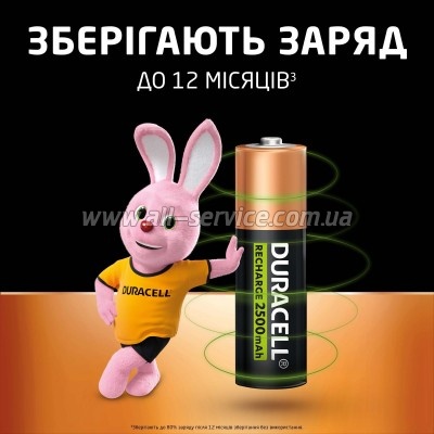 ����������� Duracell AA HR6 2500mAh * 4 (5000394057203 / 5007308)