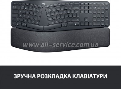  Logitech ERGO K860 Bluetooth/Wireless UA Black (920-010108)
