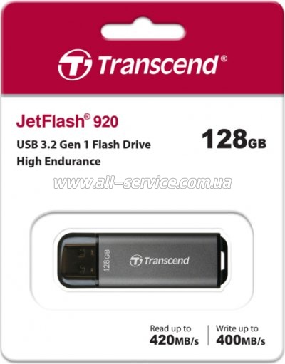  Transcend 128GB JetFlash 920 Black USB 3.2 (TS128GJF920)