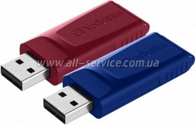 ������ Verbatim 2x32GB Store'n'Go Slider Red/ Blue (49327)