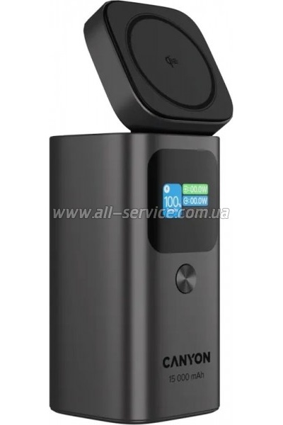 ������� ������������� Canyon 15000mAh OnPower 150 Qi2 magnetic Grey (CNS-CPB150DG)