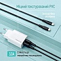 ���� ������ USB 2.0 AM to Lightning 2.0m 3A textured PVC black ColorWay (CW-CBUL095-BK)