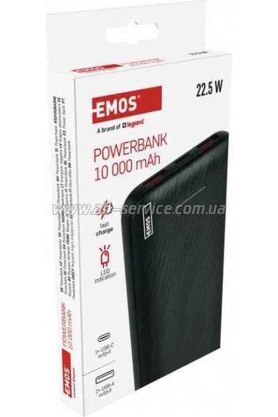 ������� ������������� EMOS 10000mAh Alpha Q3 PD 22.5W black (B0571B)