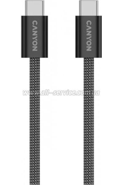 ���� ������ USB-C to USB-C 1.0m 60W Magnet Braided Black Canyon (CND-CCMG60AB15B)