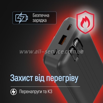 ������� ������������� ColorWay 20000mAh Optimal Power PD 22.5W Black (CW-PB200LPB5BK-PDD)