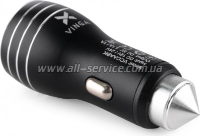 �������� ������� Vinga Dual USB Car 15.5W Max (VCCAABK)