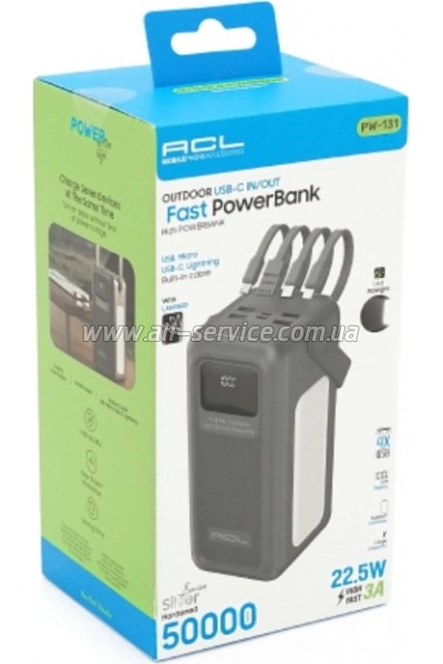 ������� ������������� ACL 50000mAh PD 22.5W (PW-131)