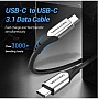 ���� ������ USB-C to USB-C 0.5m 60W USB 3.1 cotton braided Vention (TAAHD)