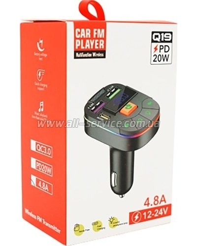 FM  Voltronic Q19  , 3.1A, USB, TF (FM-Q19EQ)