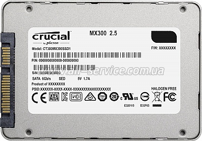 SSD  2.5" Crucial MX300 2050GB SATA TLC (CT2050MX300SSD1)