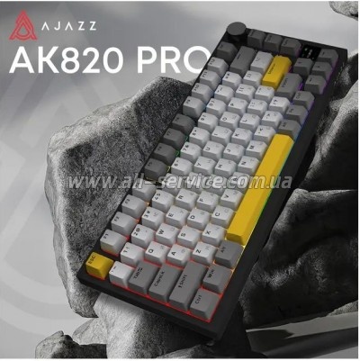  Ajazz AK820 Pro Flying Fish Switch Purple RGB USB/Wireless/Bluetooth UA Purple (AK820PRO-FF-PWB)