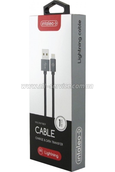 ���� ������ USB 2.0 AM to Lightning 1.0m CBGNYL1 grey Intaleo (1283126477652)