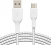 ���� ������ USB 2.0 AM to USB-C 2.0m braided white Belkin (CAB002BT2MWH)
