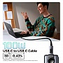 ���� ������ USB-C to USB-C 1.0m PD 100W L509 black Ugreen (35501)