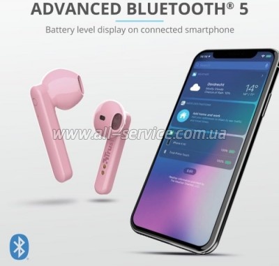  Trust Primo Touch True Wireless Mic Pink (23782)
