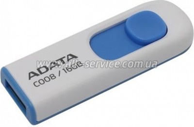  ADATA 16GB C008 White USB 2.0 (AC008-16G-RWE)