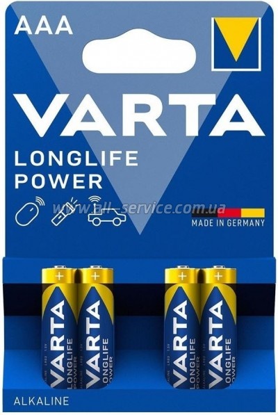 ��������� Varta AAA Longlife Alkaline * 4 (04903121414)
