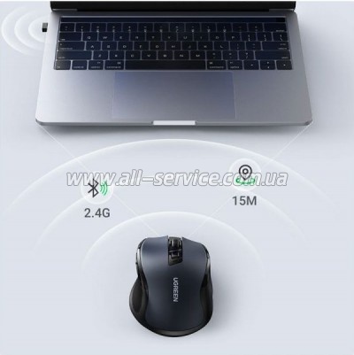 ����� Ugreen MU006 Ergonomic Wireless Gray/Black (15063)