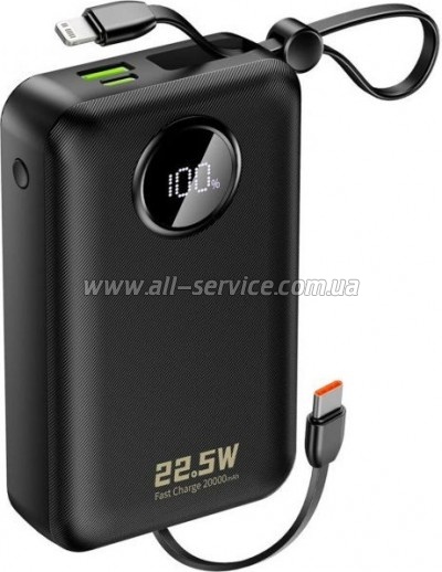 ������� ������������� Dudao 20000mAh K14+ PD 22.5W Black (6977196680016)