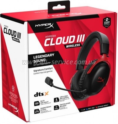  HyperX Cloud III Wireless Black-Red (77Z46AA)