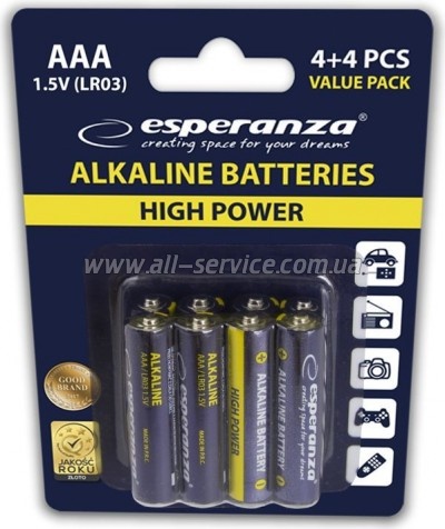��������� Esperanza AAA LR03 Alkaline * 8 (EZB104)