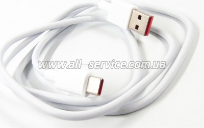 ���� ������ USB 2.0 AM to USB-C 1.0m 6A white Dengos (PLS-TC-6A-WHITE)