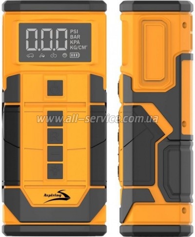    Aspiring Jump 3 8000mAh Power bank 3-in-1 with inflator, compressor, car charging (JM8000PIWC)