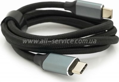 ���� ������ USB-C to USB-C 1.0m USB 3.2 Gen2 100W 10Gbps 4K60Hz black Voltronic (YT-TC-TC-B-1m)