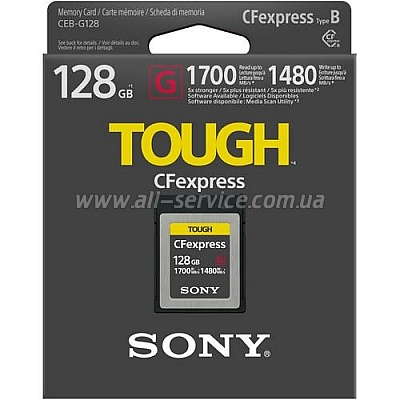  Sony CFexpress Type B 128GB R1700/W1480 (CEBG128.SYM)