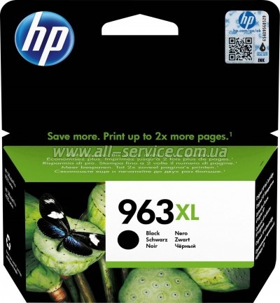  HP 963XL Officejet Pro 9010/ 9013/ 9020/ 9023 Black (3JA30AE)