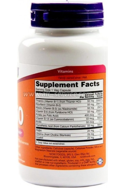  Now Foods B- 50, 100   (NOW-00420)