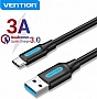 ���� ������ USB 3.0 AM to USB-C 1.5m black Vention (COZBG)