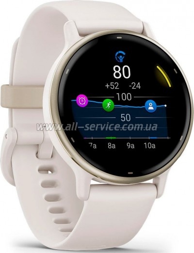 - Garmin vivoactive 5, Ivory/Cream Gold, GPS (010-02862-11)
