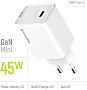 �������� ������� ColorWay GaN Mini 45W PD white (CW-CHS057PD-WT)