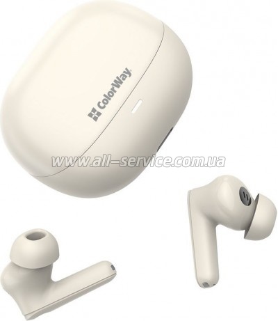�������� ColorWay Slim TWS-1 Earbuds Long Life Beige (CW-TWS1BE)
