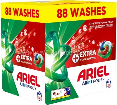    Ariel Pods+ All-in-1 Extra Stain Removal    88 . (8700216764353)