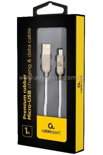 ���� ������ USB 2.0 AM to Micro 5P 1.0m Cablexpert (CC-USB2R-AMmBM-1M-W)