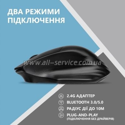  2E MF280 Silent Wireless/Bluetooth Black (2E-MF280WBK)