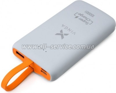   Vinga 10000 mAh SuperQC dark grey (VPB1SQSCDG)
