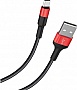 ���� ������ USB 2.0 AM to USB-C 1.0m 2A 18W nylon X26 black+red HOCO (6957531080251)