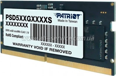     SoDIMM DDR5 8GB 4800 MHz Patriot (PSD58G480041S)