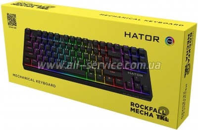  Hator Rockfall 2 Mecha TKL Orange USB Black (HTK-520)