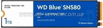 SSD M.2 2280 1TB SN580 Blue WD (WDS100T3B0E)