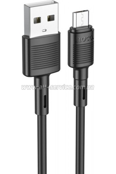 ���� ������ USB 2.0 AM to Micro 5P 1.0m 2.4A PVC X83 black HOCO (6931474770882)