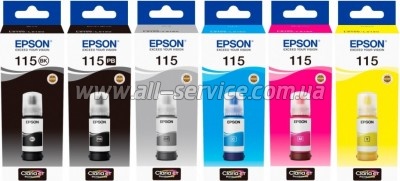   Epson 115 EcoTank L8160/ 8180 B/PB/G/C/M/Y (SET115E)